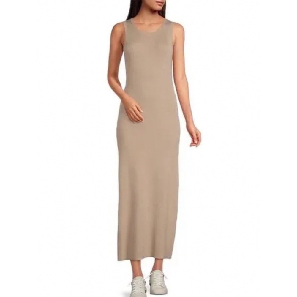 NWT Splendid Ribbed Knit Maxi Tank Dress Color Latte Size S‎